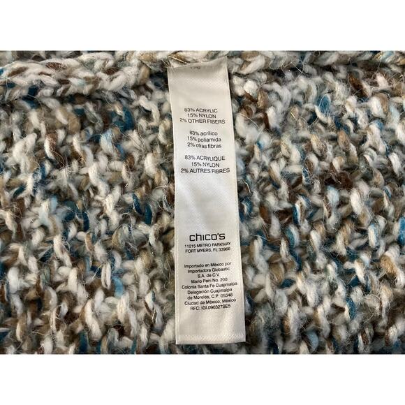 Chico's Size 1 Women's Knit Equivalent Size Medium Sweater Sleeveless Multicolor - Picture 7 of 9